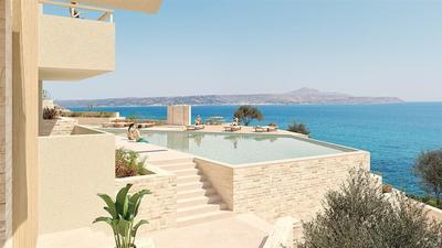 Nové apartmány s dech beroucím výhledem na moře, Kréta, Řecko