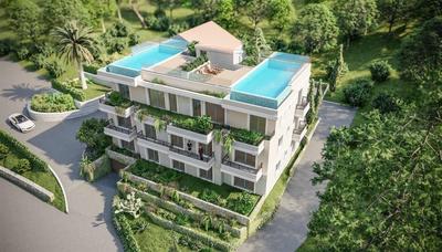 Na prodej nový apartmán s výhledem na moře, Dobrota, Černá Hora