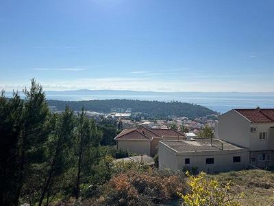 Na prodej stavební pozemek s výhledem na moře, Makarska, Chorvatsko